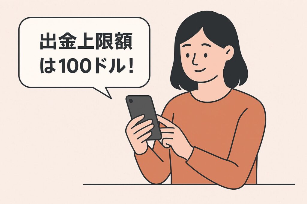出金上限額は100ドル