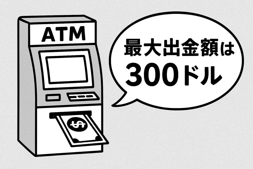 最大出金額は300ドル