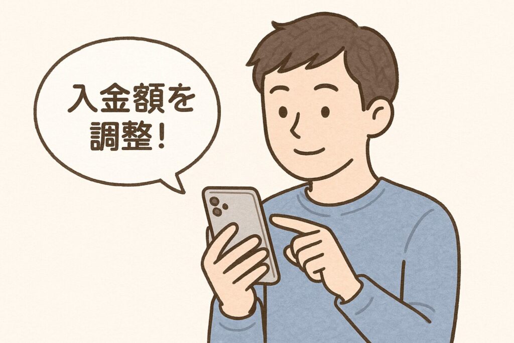 入金額を調整