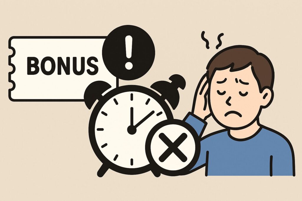 30日以内に使用しなかったボーナスは失効