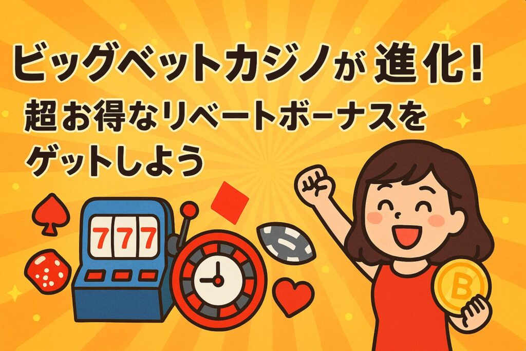 ビッグベットカジノで超お得なリベートボーナスをゲットしよう!