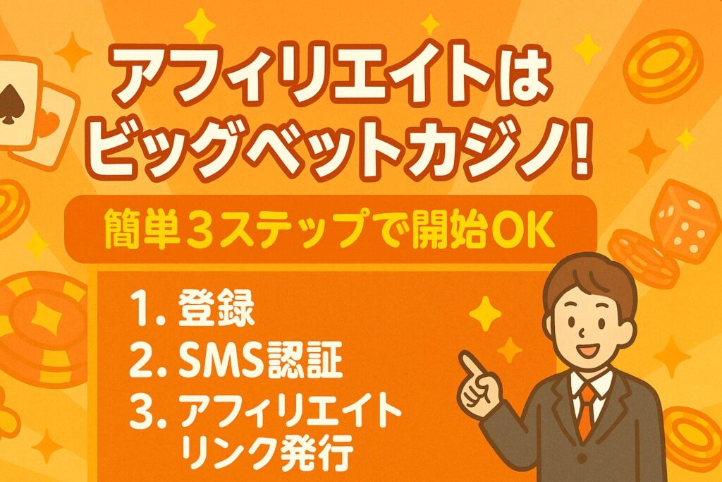 ビッグベットカジノのアフィリエイトで稼ごう!