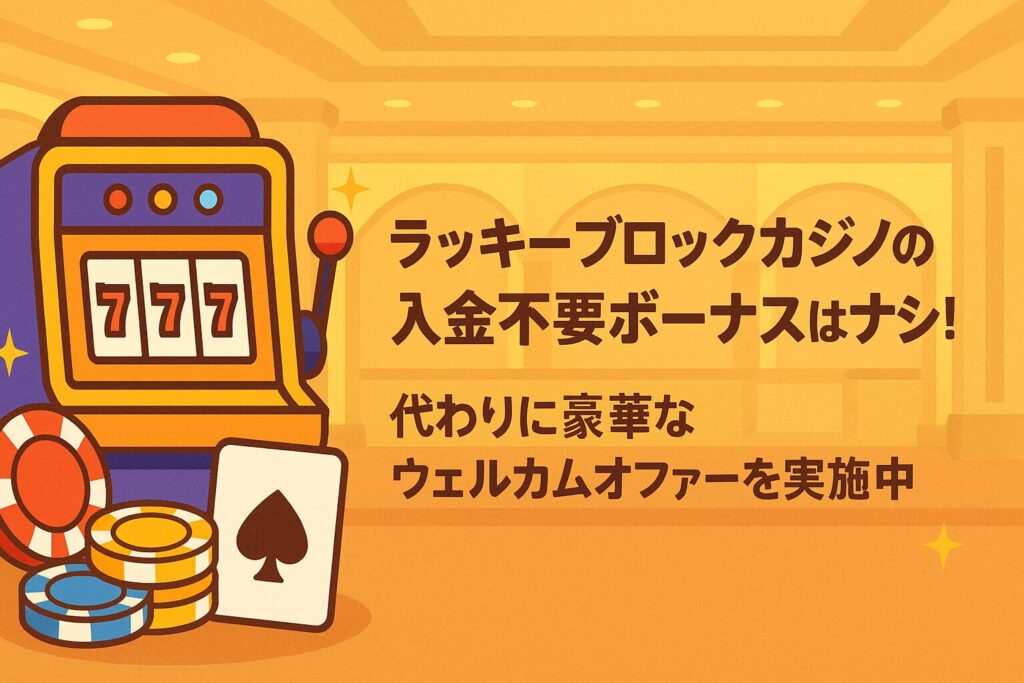 ラッキーブロックカジノは入金不要ボーナスの代わりにウェルカムオファーを実施中