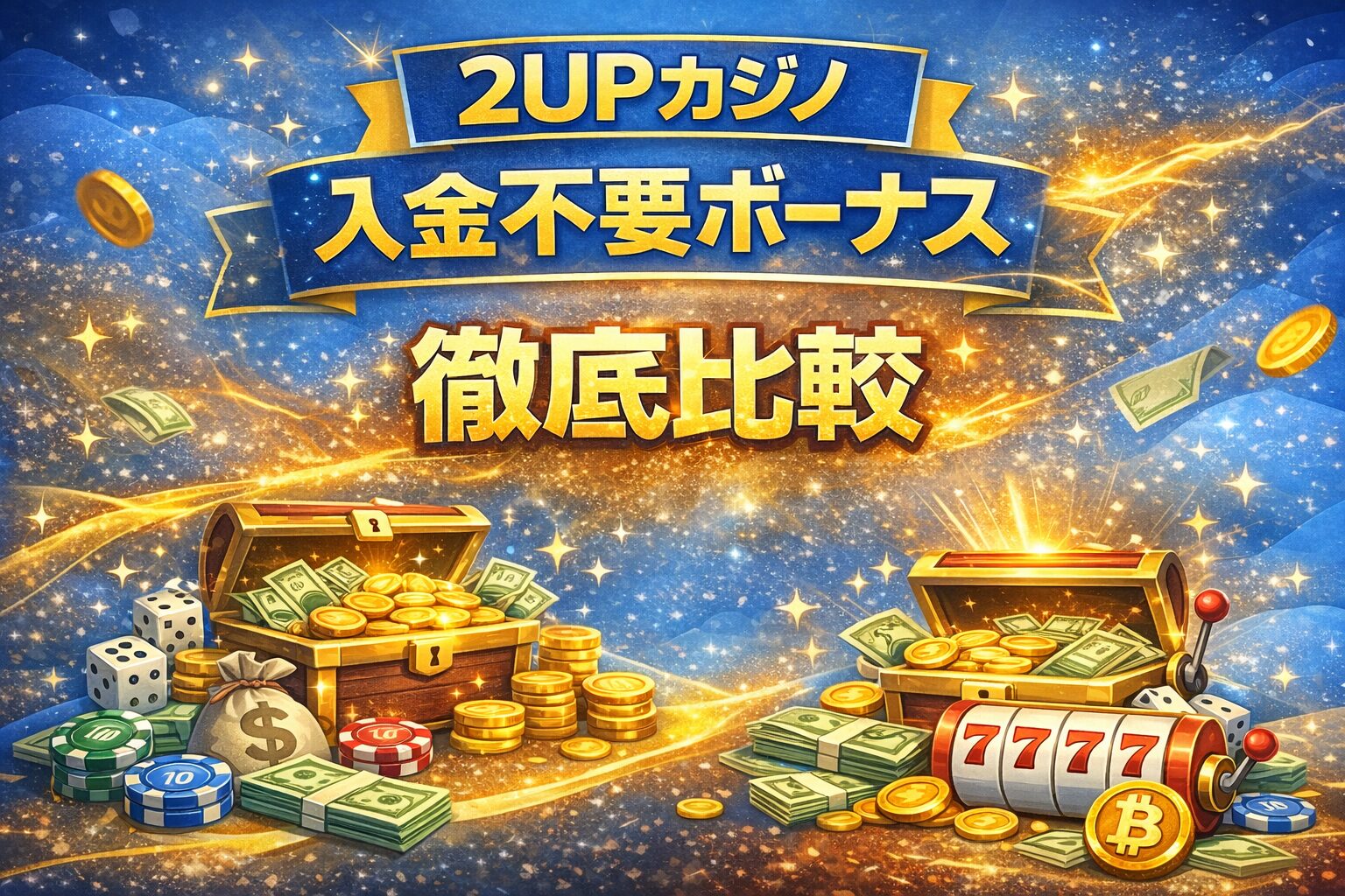 2UPカジノ入金不要ボーナスが凄い!他カジノと徹底比較【2026年最新版】
